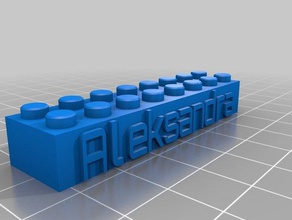 lego block aleksandra Bau-Spielzeug kundengebundene 3d print model - Mito3D