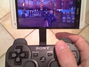 sixaxis dualshock ps3 controller clip htc one m7 video games 3d print model - Mito3D