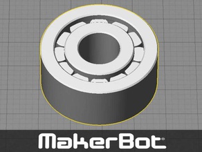 bearing - needle roller type one piece print minimal support remove engineering bearings mechanical moving part race rolling rotate spinning spins 3d print model - Mito3D