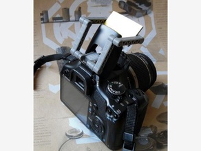 built-in flash reflector camera mount flashlight hot shoe photography pop-up portrait 3d print model - Mito3D