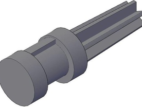 telescopic tube endcap parts lock twist 3d print model - Mito3D