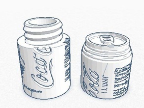 rétro cola remix ep de quatre choses les conteneurs pouvez la coke le conteneur coupe ensemble cachette suprint 3d print model - Mito3D