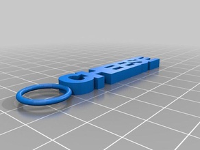 cheese key-chain belton new tech keychain 3d print model - Mito3D