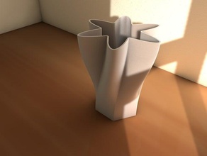 vase sixstars Haushalt Blume sechs 3d print model - Mito3D