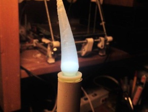 led de la llama vela decoración 3d print model - Mito3D