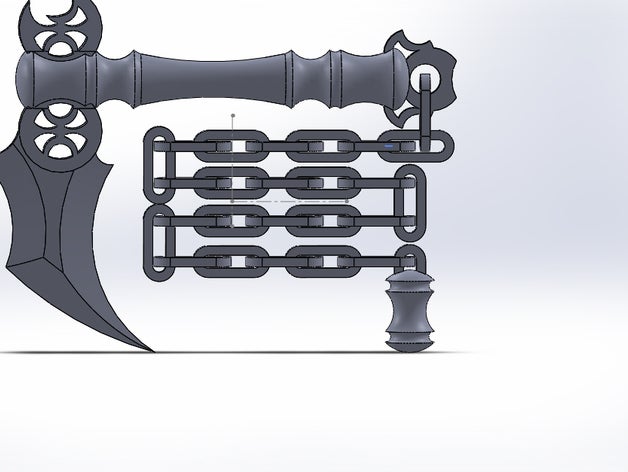 kusarigama art japan weapon 3D print model - Mito3D