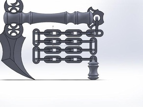 kusarigama art japan weapon 3d print model - Mito3D