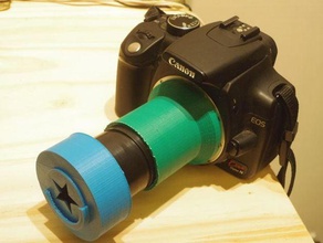 el bokeh de la máscara zeiss ikon proyector lente 85mm 28 cámara réflex digital del ikno 3d print model - Mito3D