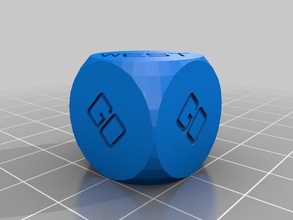 go west dadi personalizzato 3d print model - Mito3D