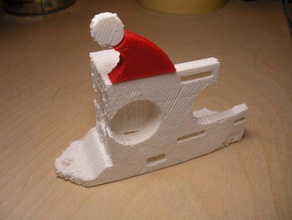 holiday prusa mendel day 22 separate hat insert other 2color holidays ornament reprap supportless 3d print model - Mito3D