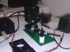 drrobotlabs lego planche à pain de singe barre led titulaire l'appareil-photo analogue montage 3d print model - Mito3D
