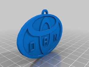 mi personalizados del coche de toyota clave la cadena dan llaveros personalizado 3d print model - Mito3D