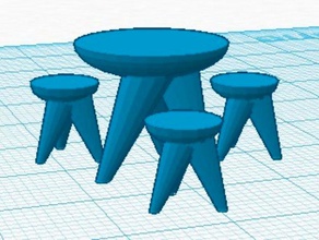 d&d minis tavern table hobby 3d print model - Mito3D