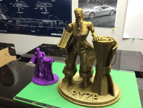 statuette ryze - league legends imprimable personnes ligue des légendes mc 3d print model - Mito3D