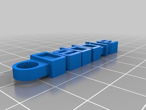 debbie customized message Schlüsselanhänger - Organisation kundengebundene 3d print model - Mito3D