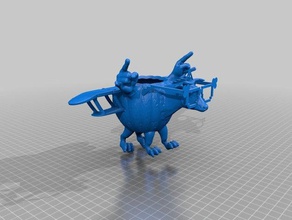 rockin' flyin' mucca di zucca le creature halloween 3d print model - Mito3D