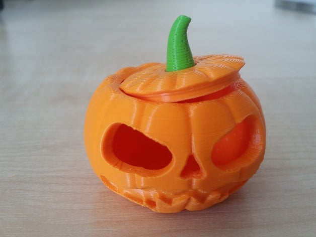 makies jack-o-lantern separato peduncolo a scatto sul coperchio giocattolo & accessori di gioco halloween vacanza jack-o-lanter jackolantern luce arancione zucca spaventoso tè titolare 3D print model - Mito3D