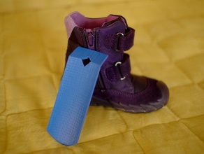 personalizable cuerno del zapato fuentes de la casa bebé configurable personalizador openscad paramétricas scad calzador zapatos los suministros supportless herramienta 3d print model - Mito3D