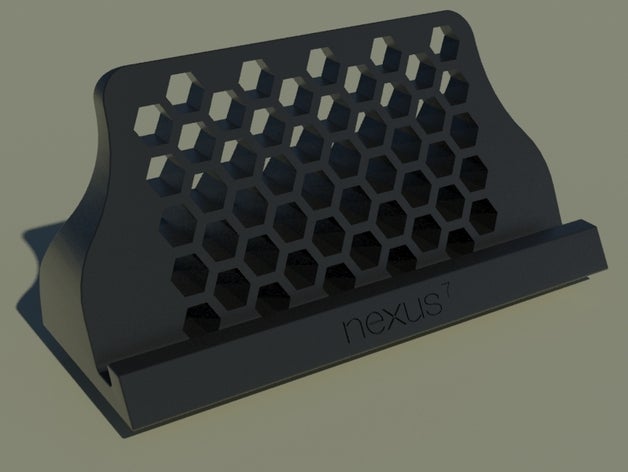 nexus 7 2013 stehen hexagon-Muster tablet nexus-7 stand 3D print model - Mito3D