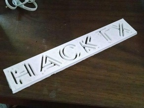 hacktx logo 2d art computerscience hack hackathon longhorn texas ut 3d print model - Mito3D