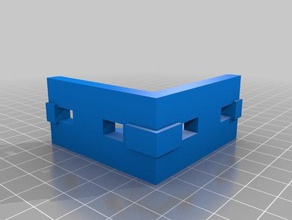 57 cm right angle bracket 3d printing aluminum extrusion holder square 3d print model - Mito3D