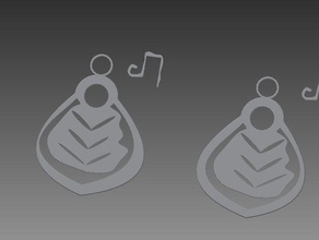 Kunststoff-Blatt-Ohrringe Ohrringe jeder 3d print model - Mito3D