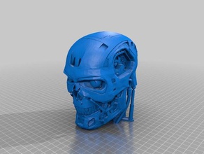 terminator t-800 hollow fori di drenaggio sla stampanti modello robot 3d print model - Mito3D