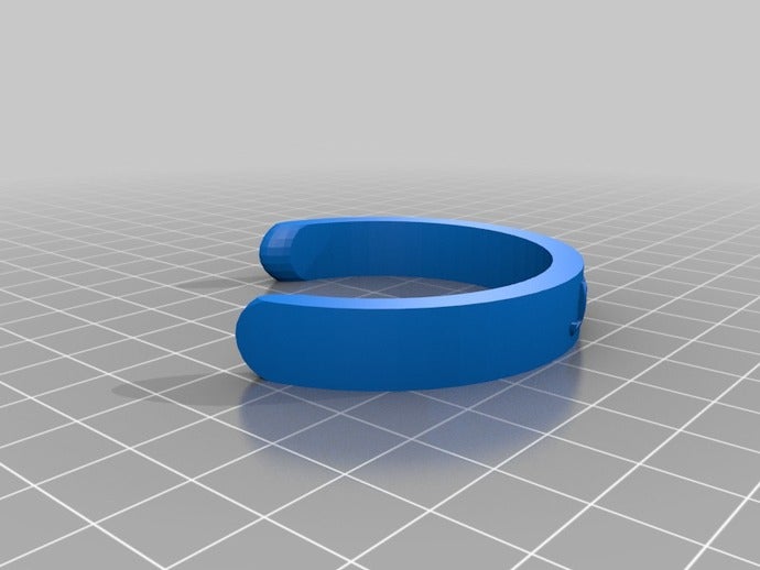 mon texte personnalisé ringbraceletcrown chose la mode 3D print model - Mito3D