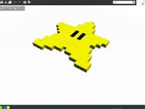 8bit star 3d printing 3d print model - Mito3D