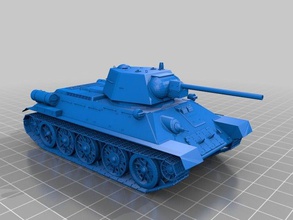 soviets tank ww2 t-34 vehicles 3d print model - Mito3D