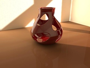holed vase decor candle 3d print model - Mito3D