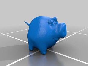 happy pig sculptures 3d print model - Mito3D