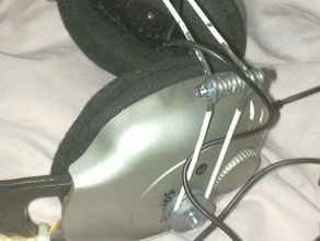 pilot headset-boom-mike-Anlage mit Kopfhörern sport im freien Flugzeug boom-Mikrofon Kostüm david clark skype voip 3d print model - Mito3D