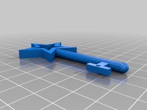 star iskelet anahtar 3d baskı 3d print model - Mito3D