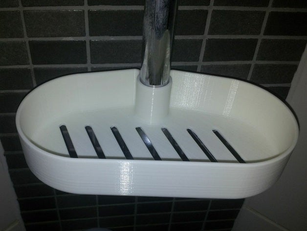 shower tray 22mm bar bathroom 3D print model - Mito3D