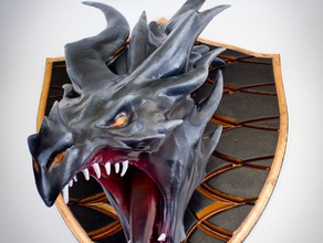 alduin Kopf nur Skulpturen dragon riesige Massiv skyrim 3d print model - Mito3D