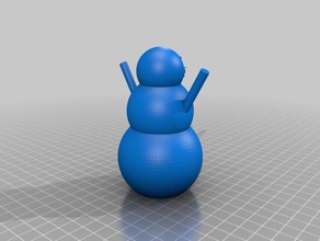 joly blue snowman animals customized 3d print model - Mito3D