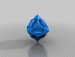 geometric form math art 4 corner decoration models 3d print model - Mito3D