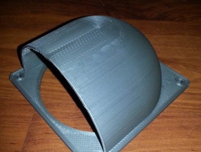 120mm fan kesiş elbiseleri 3d yazıcı aksesuarları guard davlumbazı 3d print model - Mito3D