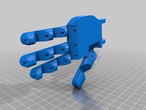4 dedo pequeño de robo la mano robótica 3d print model - Mito3D