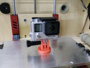 modificable go pro montage en tête des composants solides de la caméra d'action composante aller gopro le mont solide 3d print model - Mito3D