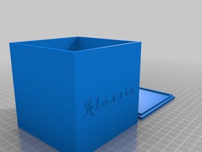 il mio personalizzato casella di alessia i contenitori su misura 3d print model - Mito3D