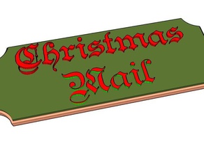 Weihnachten mail plaque Schilder & logos Weihnachts-E-mail E-mail 3d print model - Mito3D