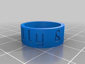 layken billy tamaño 8 normal los anillos personalizado 3d print model - Mito3D