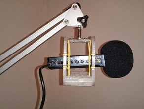 parametrische ikea-arm Mikrofon shock mount - zoom-h1 kompatibel Musik ikea ikeahack hack openscad parametric recorder tertial zoom 3d print model - Mito3D