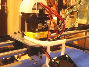 rigidbot cooler fan mount e3d v6 3d printer accessories cooling 3d print model - Mito3D