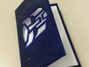 business card holder - autobot symbol 3d print model - Mito3D