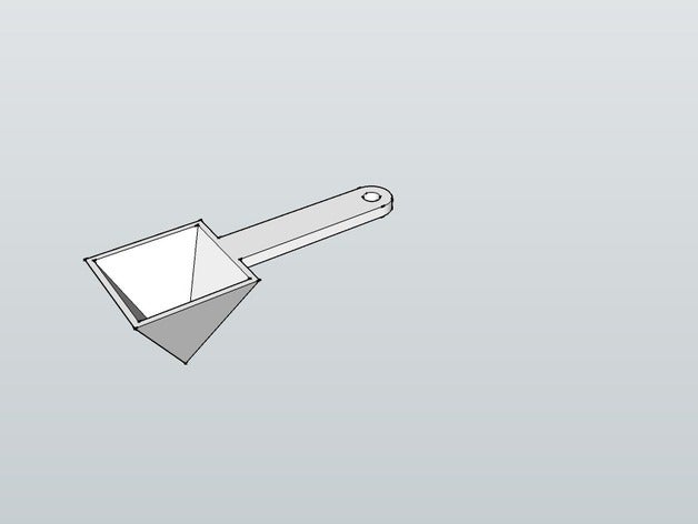 pyramidale cuillère à soupe cuisine et salle manger measuringspoons tasse mesurer instruments de mesure la 3D print model - Mito3D