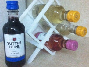 mini wine rack kitchen & dining bottles bottle holder countertopchallenge 3d print model - Mito3D