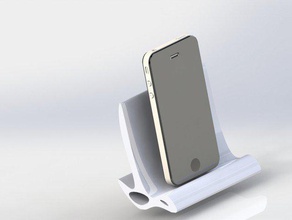 bio-morphic smart phone stand mobile 3d su misura la geometria titolare iphone ornamento supportless utile 3d print model - Mito3D
